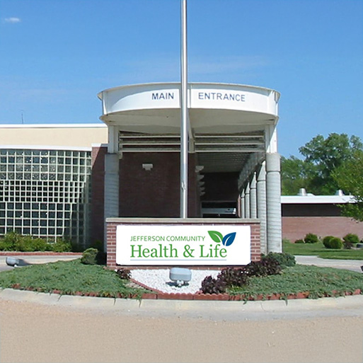 Image of the exterior entrance to the Jefferson Community Health & Life Health Center