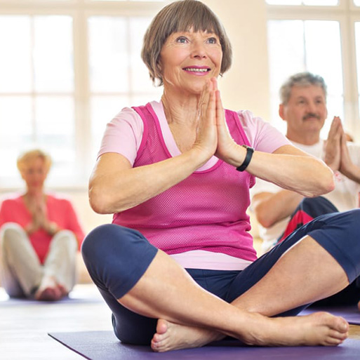 Image of people in a yoga class